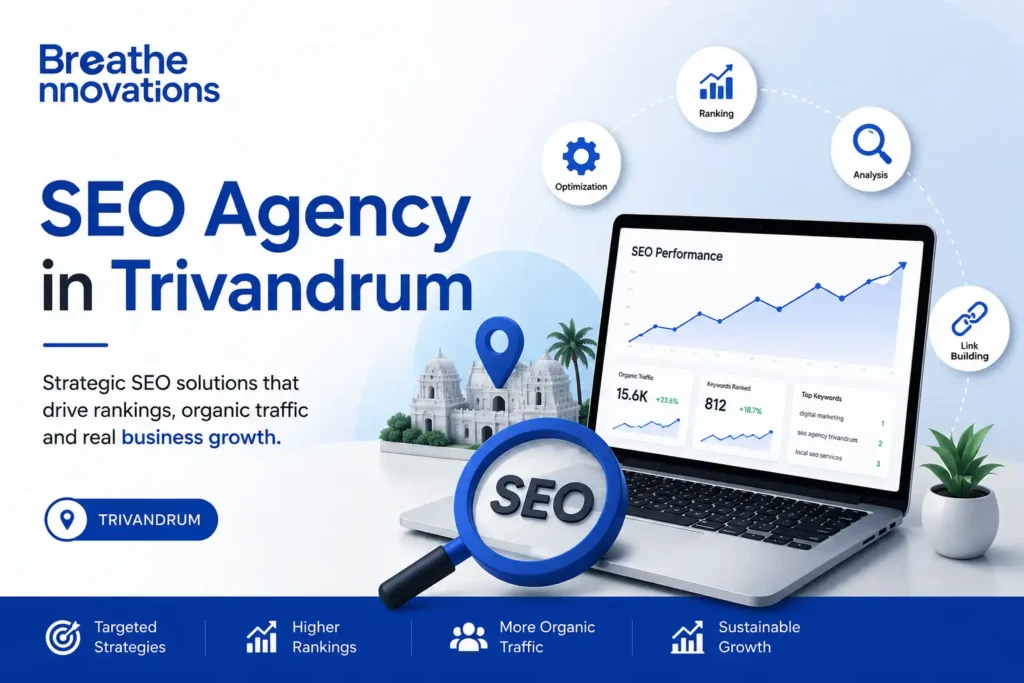 Professional SEO Agency in Trivandrum helping businesses improve Google rankings, organic traffic, and online visibility.